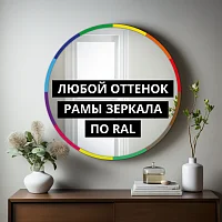 Зеркало Арка в МДФ раме черное — фото 7
